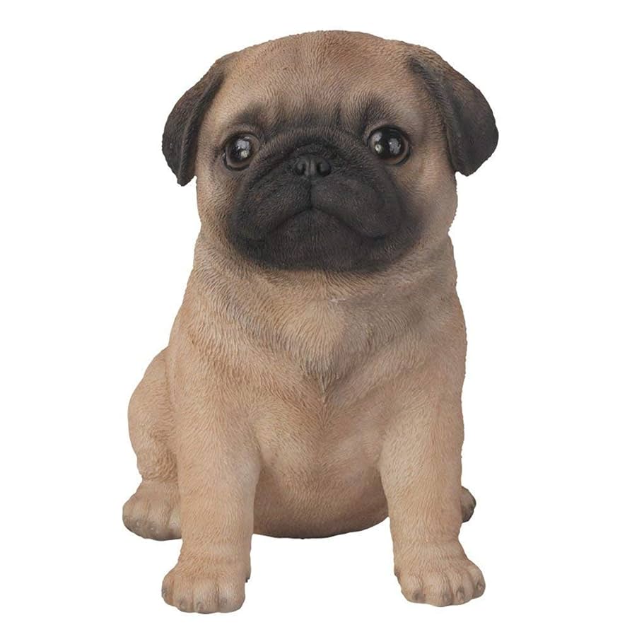 Vivid Arts Pug Puppy Pet Pal Brown with Black Accents